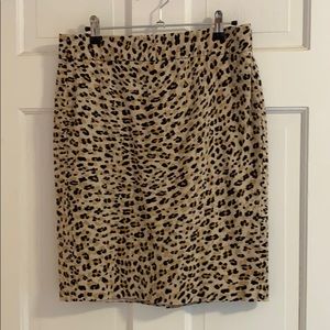 Animal print Banana Republic pencil skirt